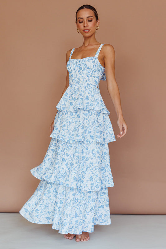 Provence Bloom midikjole – tidløs eleganse