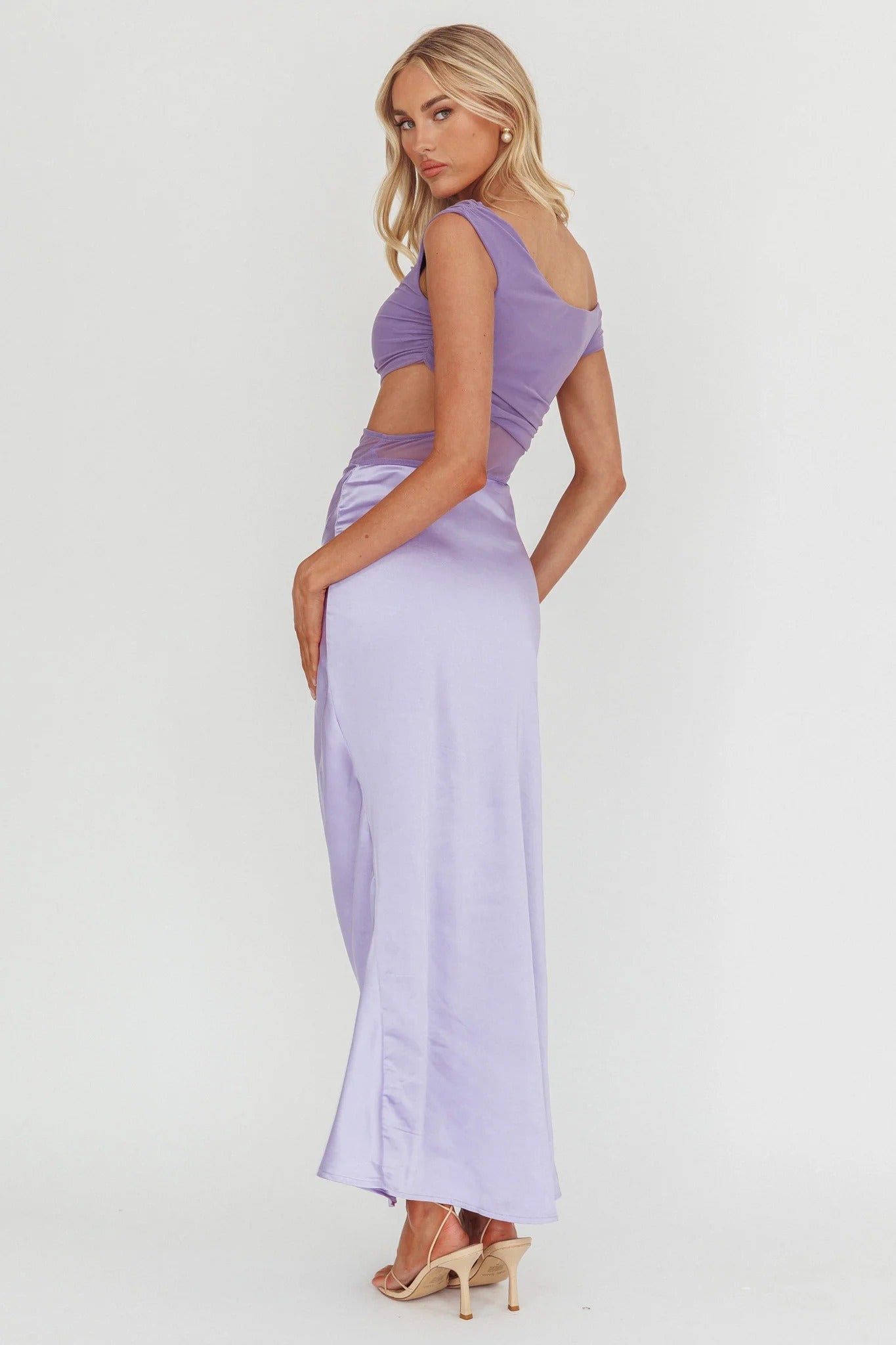 Blooms Mesh maxikjole