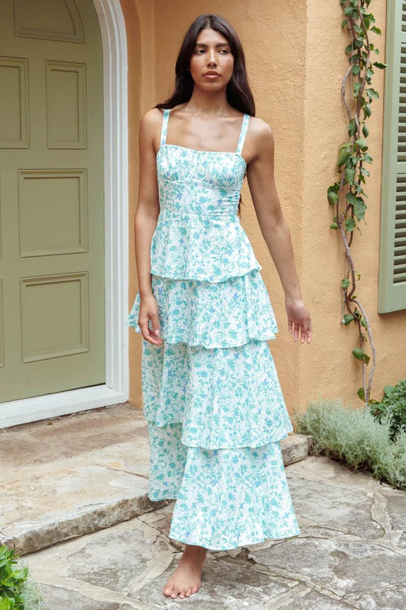 Provence Bloom midikjole – tidløs eleganse