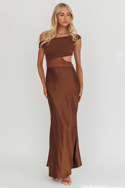 Blooms Mesh maxikjole