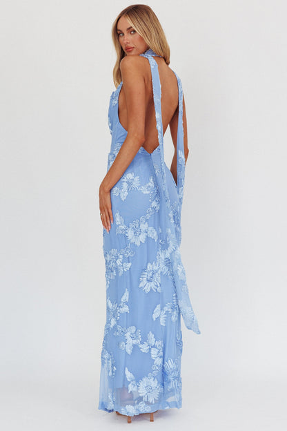 Cipriana maxikjole – mesh-eleganse