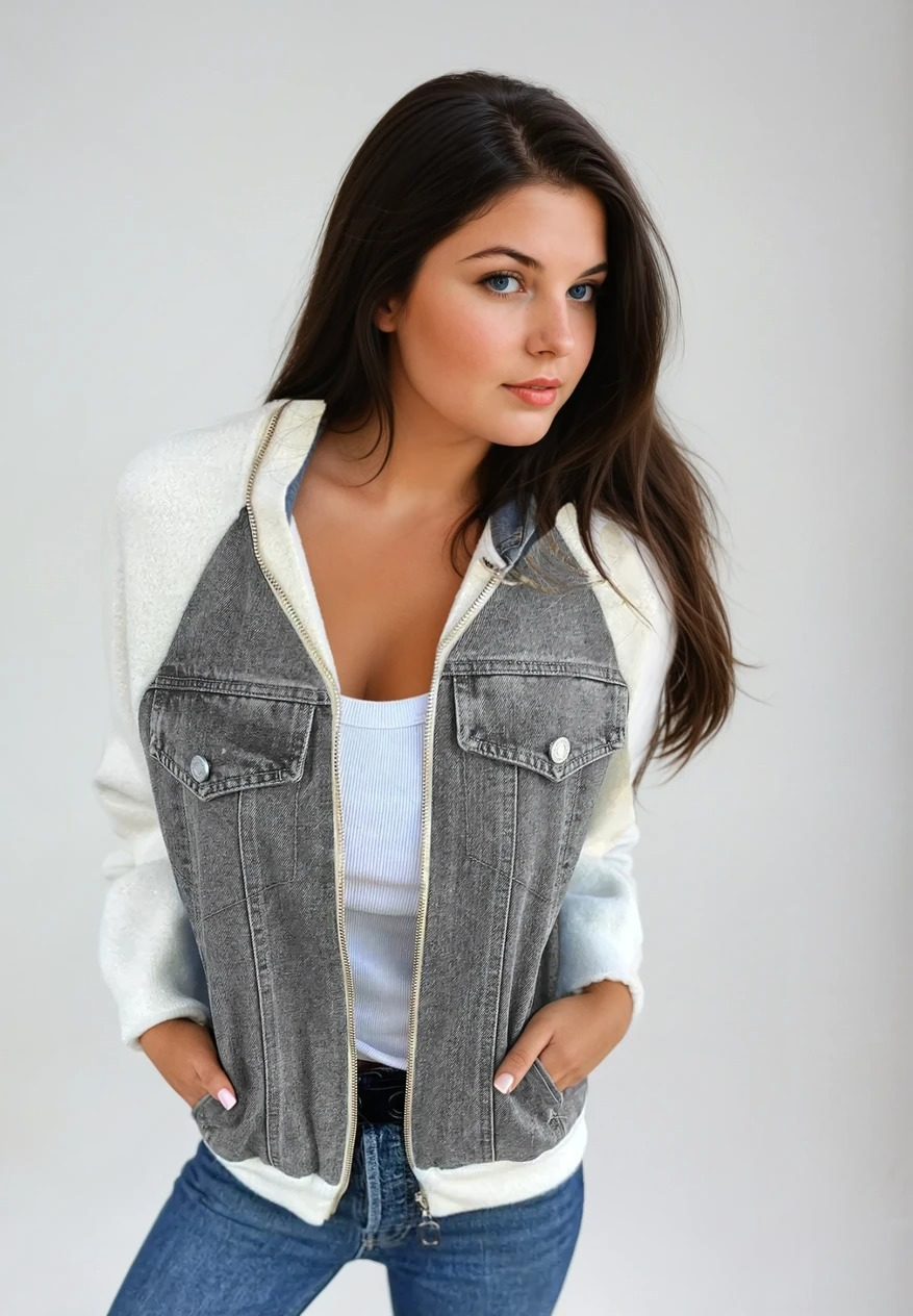 Denim Bomberjakke