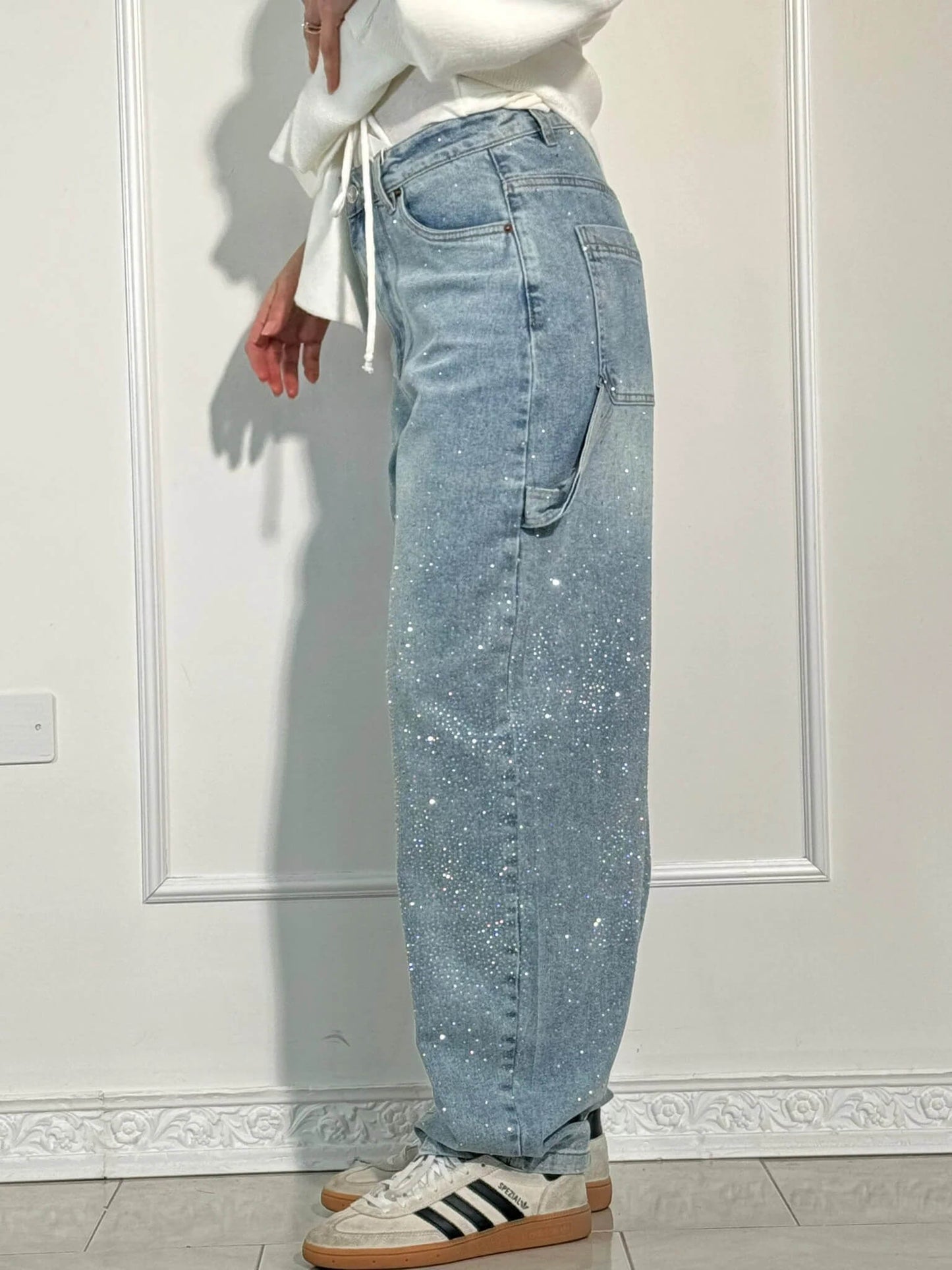 Elegant glimmerjeans
