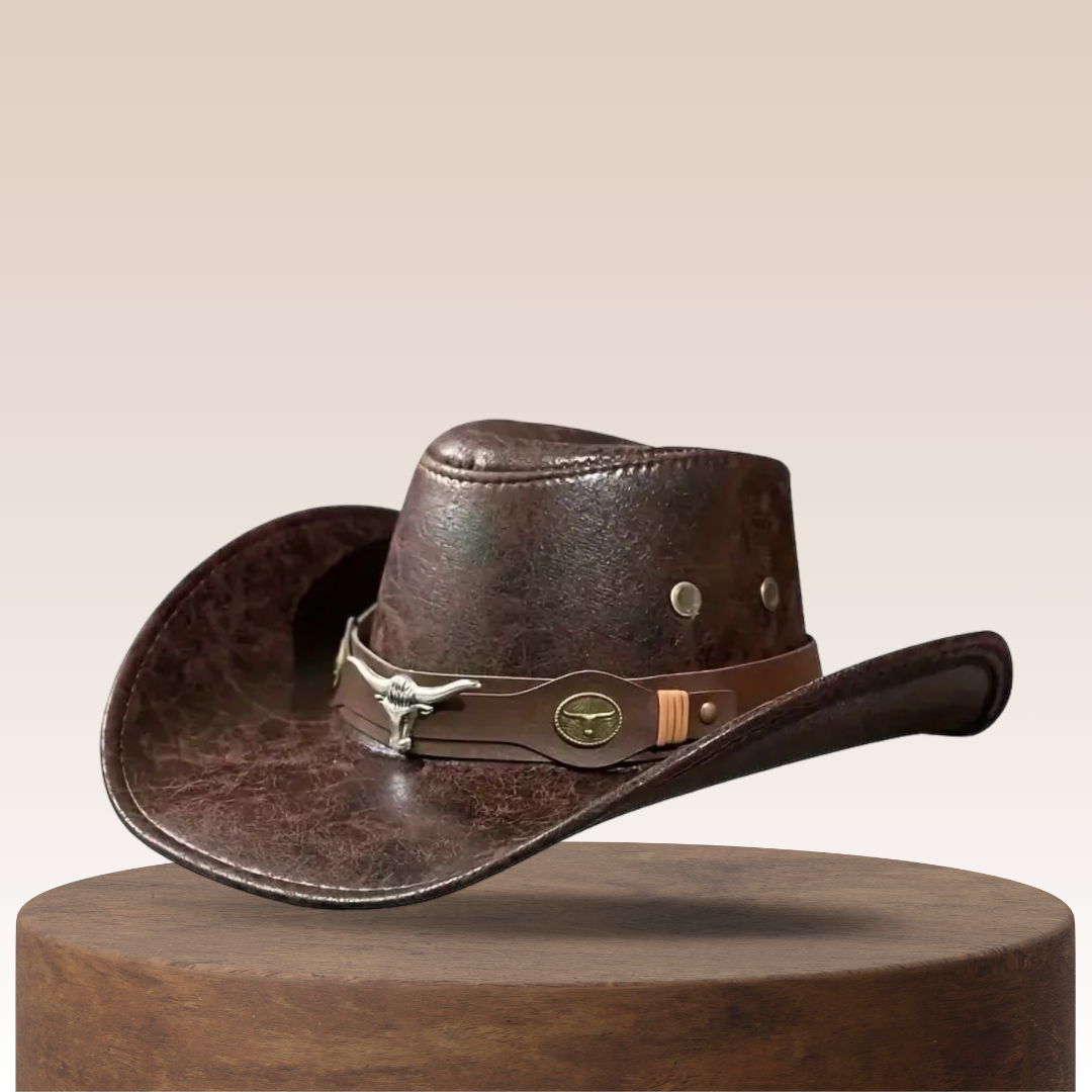 Logan pustende cowboyhatt