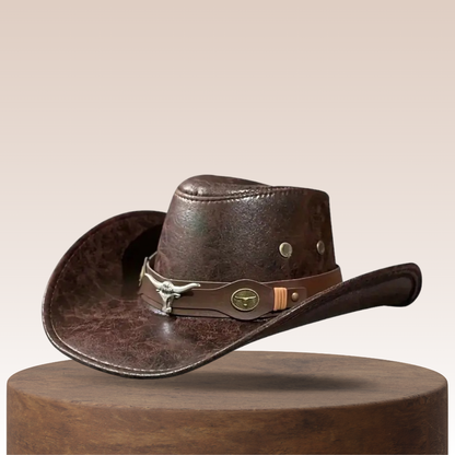 Logan pustende cowboyhatt