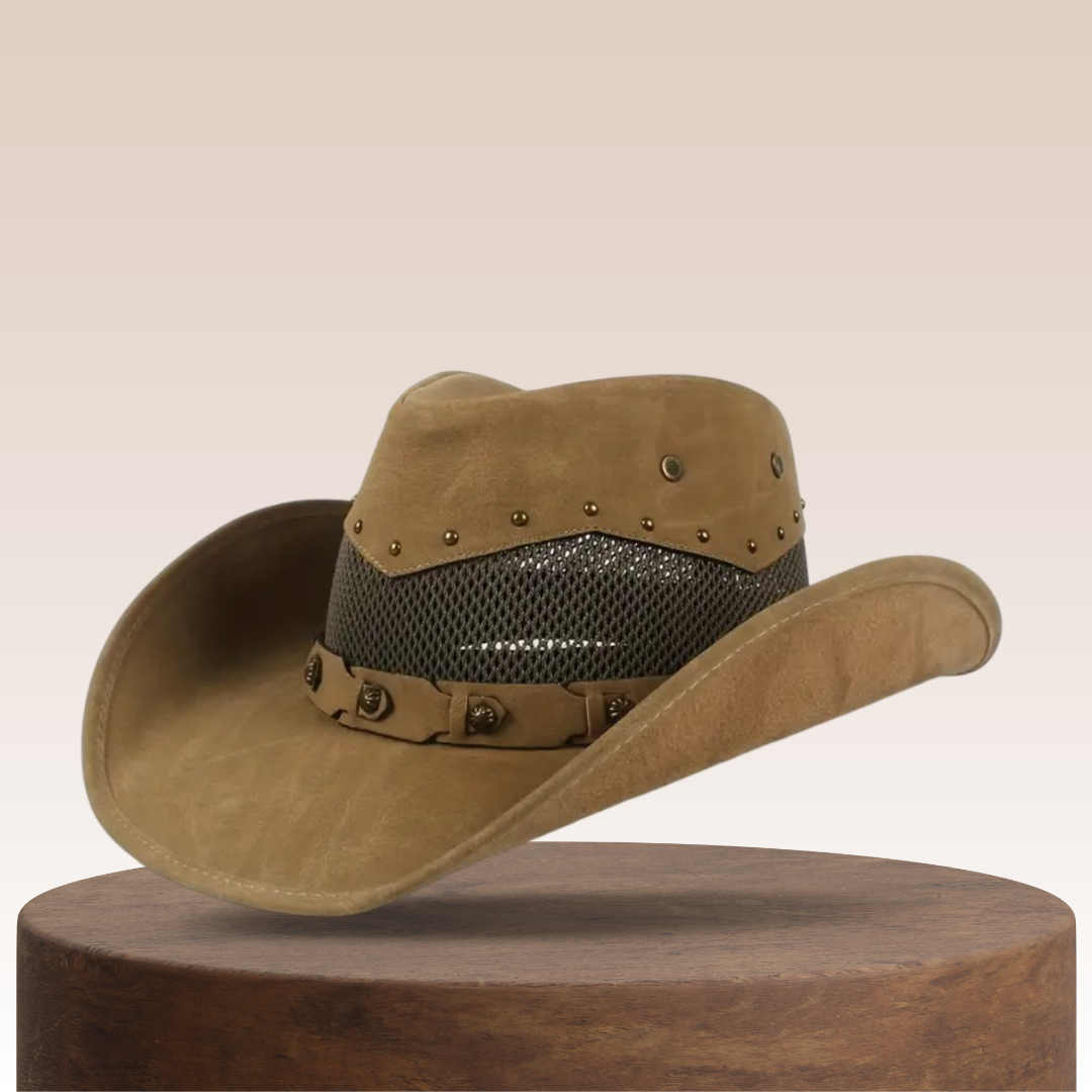 Steampunk skinn-cowboyhatt
