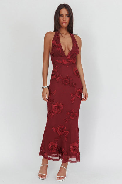 Cipriana maxikjole – mesh-eleganse