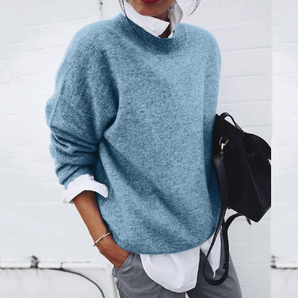 Tonje | Myk, oversized genser med rund hals