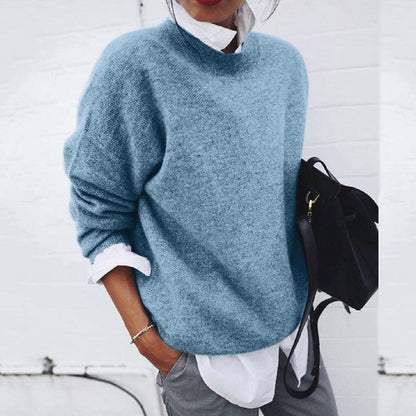 Tonje | Myk, oversized genser med rund hals