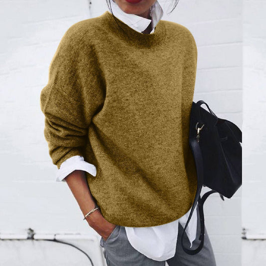 Tonje | Myk, oversized genser med rund hals