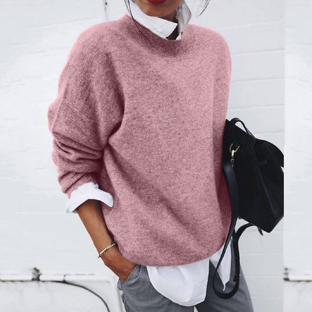 Tonje | Myk, oversized genser med rund hals